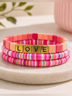 Modern Boho Tiles Love Bracelet